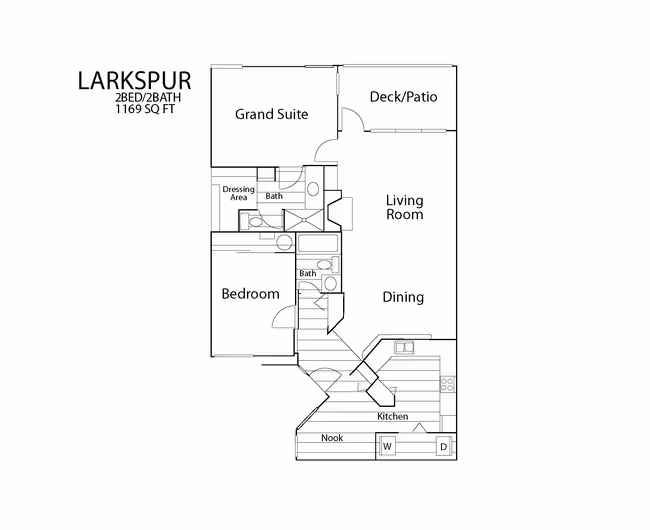 2 Bedroom C1 13201 floor plan